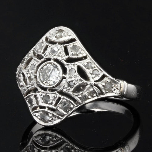 Bague 48 Bague ancienne diamants 58 Facettes 21-203