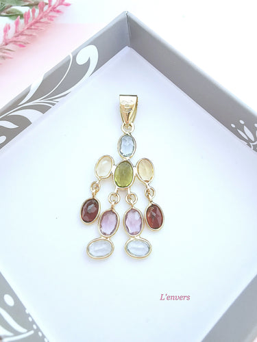 Pendentif Pendentif Arlequin Pierres fines 58 Facettes AA 1616