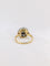 Bague 50 Bague Marguerite Or jaune Platine Diamants Saphir rond 58 Facettes J185