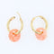 Boucles d'oreilles Créoles en or et pampille de corail 58 Facettes 21-556