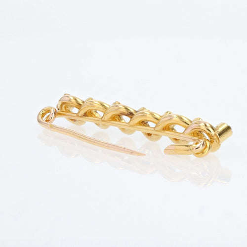 Broche Broche ancienne barrette torsadée pierres précieuses 58 Facettes 22-471