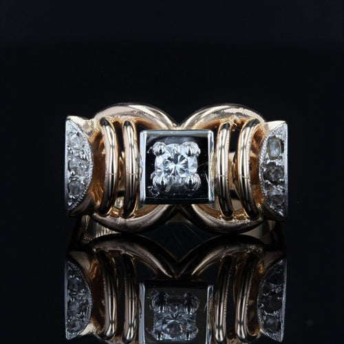 Bague 54 Bague tank diamants ajourée 58 Facettes 21-797