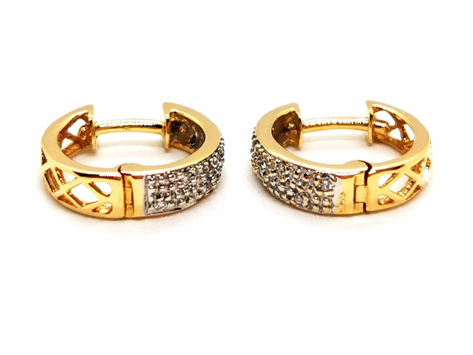 Boucles d'oreilles Boucles d'oreilles Créoles Or jaune Diamant 58 Facettes 1740874CN