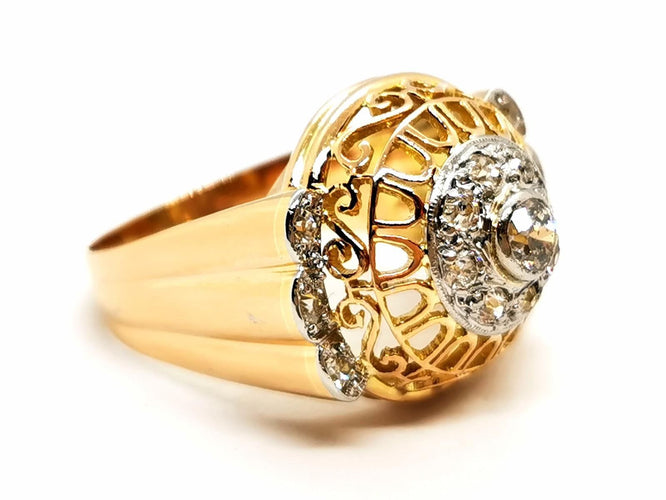 Bague 60 Bague Art déco Or jaune Diamant 58 Facettes 1523672CN