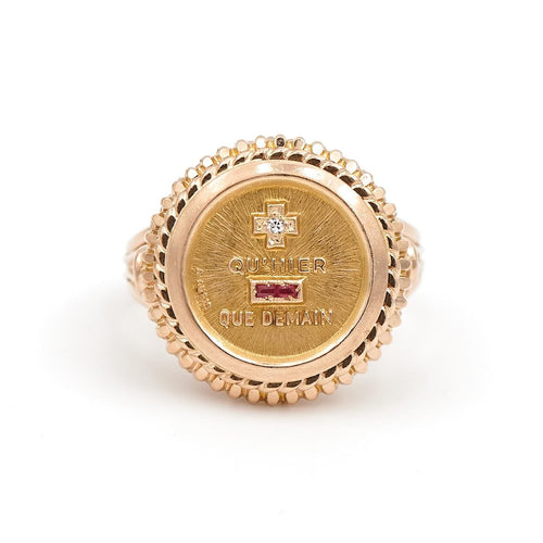 Bague 55 Augis Bague Or jaune Rubis 58 Facettes 1969313CN