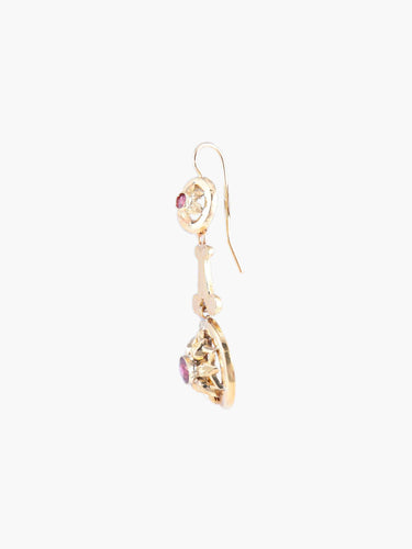 Boucles d'oreilles Boucles d'oreilles Napoléon III Grenats 58 Facettes