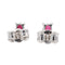 Boucles d'oreilles Boucles d'oreilles Puces Or blanc Rubis 58 Facettes 2646754CN