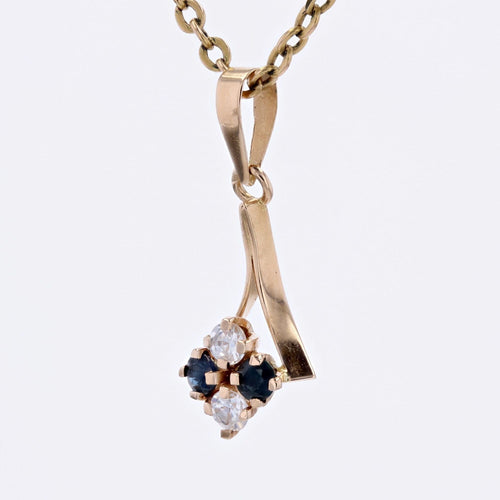 Pendentif Pendentif or jaune saphirs 58 Facettes 15-013B