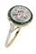 Bague BAGUE ART-DÉCO ÉMERAUDES ET DIAMANTS 58 Facettes 057041