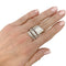 Bague 54 Bague or blanc tubogas. 58 Facettes 32098