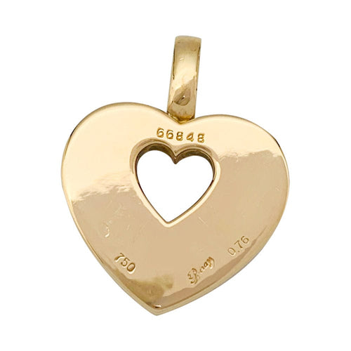Pendentif Pendentif Poiray, "Coeur secret", en or jaune et diamants. 58 Facettes 31456