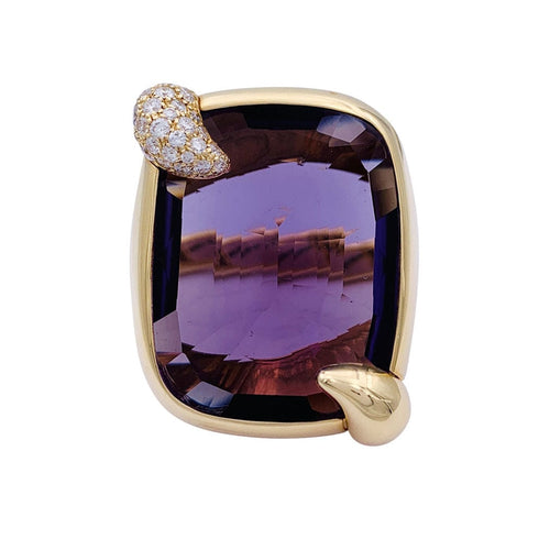 Bague 53 Bague Pomellato, "Ritratto", or rose, améthyste et diamants. 58 Facettes 33168