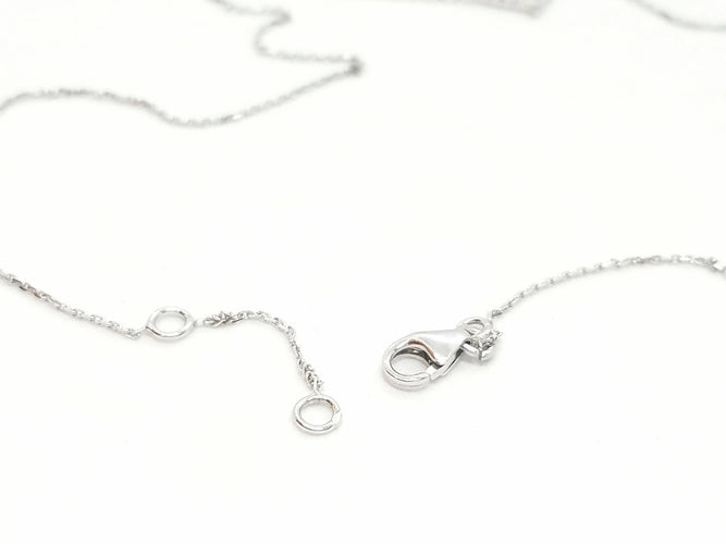 Collier Collier Or blanc Diamant 58 Facettes 579209RV