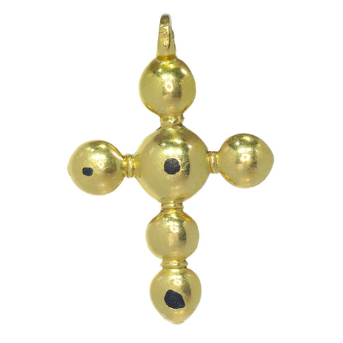Pendentif Croix baroque diamants taillés en rose 58 Facettes 23096-0089
