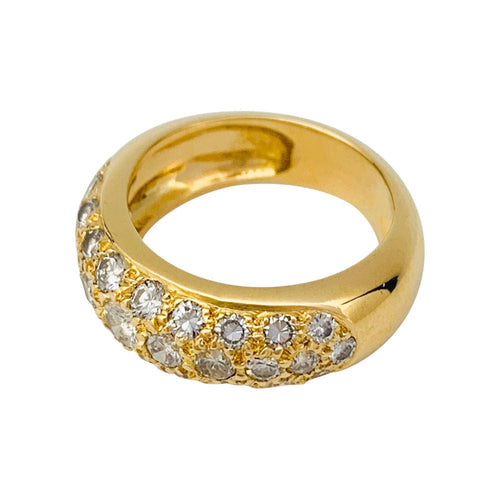 Bague 54 Bague jonc en or jaune, diamants. 58 Facettes 31643