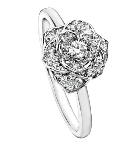 Bague 51 PIAGET - Bague Possession Rose Or blanc Diamant 58 Facettes G34UR551