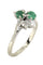 Bague BAGUE ÉMERAUDE ET DIAMANTS ANNÉES 50' 58 Facettes 044751