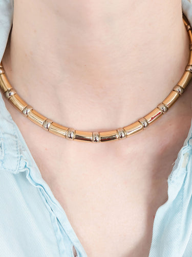 Collier Collier Plastron Or Jaune 58 Facettes