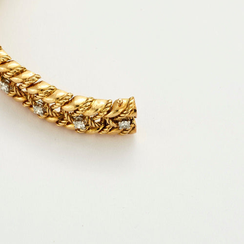 Bracelet Bracelet or jaune et diamants 58 Facettes