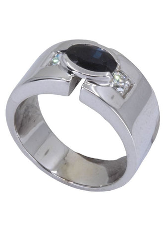 Bague Bague moderne saphir et diamants 58 Facettes 061231