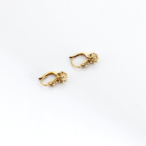 Boucles d'oreilles Dormeuses diamants en rose 58 Facettes