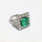 Bague 51 Bague platine émeraude entourage diamants 58 Facettes 1-775/4