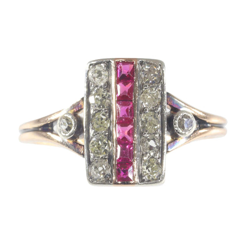 Bague 57 Bague diamant et rubis 58 Facettes 22321-0041