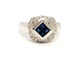 Bague 57 Bague Or blanc Saphir 58 Facettes 879865CD