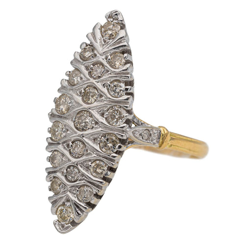 Bague 61 Bague Marquise Or blanc Diamant 58 Facettes 2687608CN