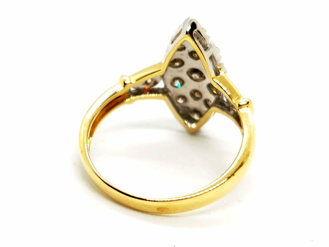 Bague 56 Bague Marquise Or jaune Diamant 58 Facettes 1588949CN