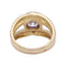 Bague 50 Bague entrelacée or jaune sertie d'un diamant. 58 Facettes 33603