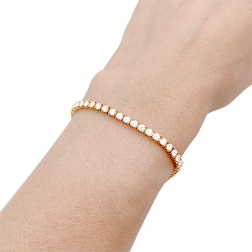 Bracelet Bracelet Cartier, "Lignes Essentielles", or rose, diamants. 58 Facettes 32777