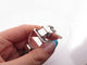 Bracelet vintage bracelet HERMES etrier sellerie argent 800 maille tressee 58 Facettes 254704