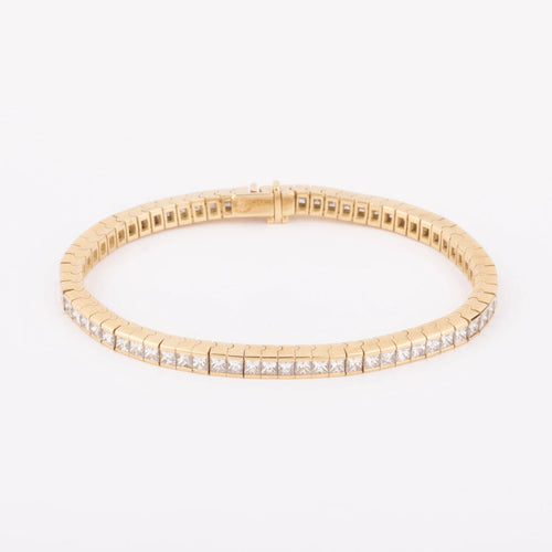 Bracelet Bracelet rivière diamants taille princesse 58 Facettes 0
