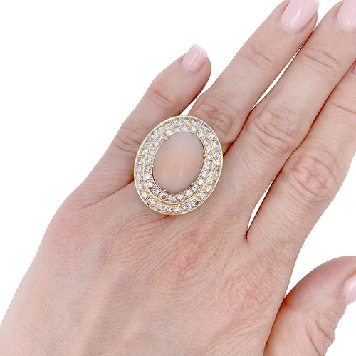 Bague 56 Bague M.Gérard corail, diamants. 58 Facettes 32500