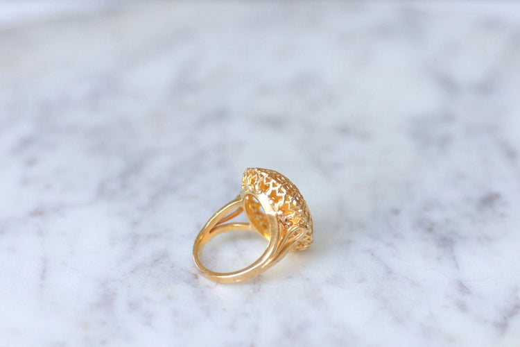 Bague Bague d'amour Vintage A.AUGIS or et diamants 58 Facettes
