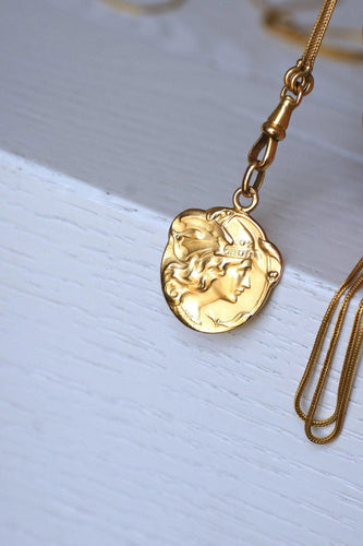 Pendentif Médaille Art Nouveau Becker sur or 58 Facettes