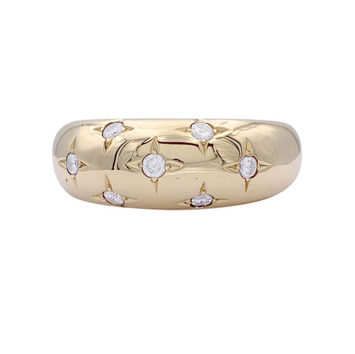 Bague 58 Bague Chaumet, "Anneau", en or jaune, diamants. 58 Facettes 32931