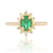 Bague 52 Bague marguerite émeraude diamants 58 Facettes 21-772