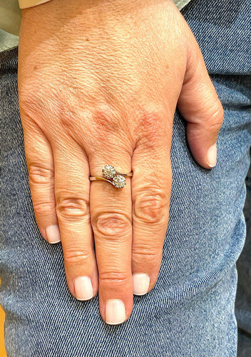 Bague 61 Bague Toi et Moi diamants 58 Facettes