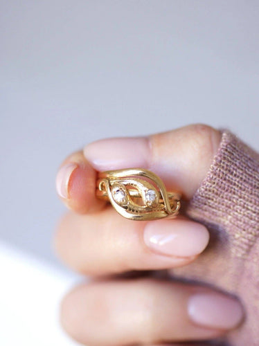 Bague Serpents enroulés Victorienne diamants 58 Facettes