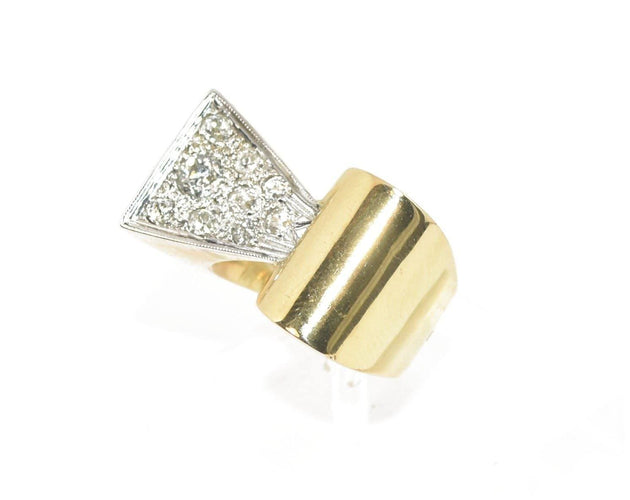 Bague Bague Tank platine et diamant 1950 58 Facettes 0