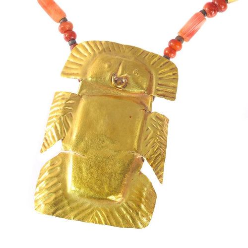 Collier Collier pendentif en or, cornaline 58 Facettes 21055-0157