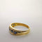 Bague Bague en or jaune diamants et saphirs 58 Facettes 5584