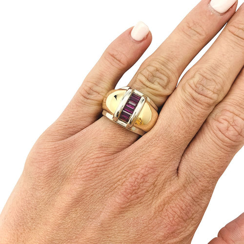 Bague 52 Bague Poiray jonc en or jaune et blanc. 58 Facettes 31099