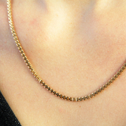 Collier Chaine or jaune maille Y ancienne 58 Facettes 22-415