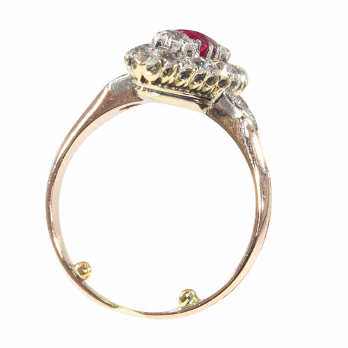 Bague 53 Bague, Diamant, rubis 58 Facettes 22298-0136