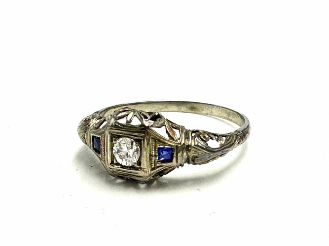 Bague 62 Bague diamant solitaire art déco 58 Facettes