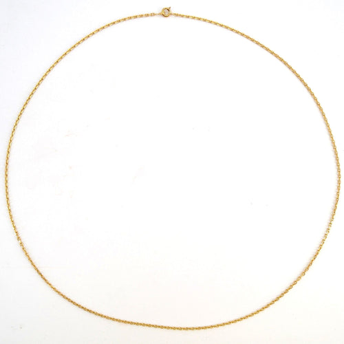 Collier Chaine maille forçat limée or jaune 58 Facettes 15-449A