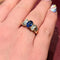 Bague Bague en or jaune diamants et saphir 58 Facettes 18764